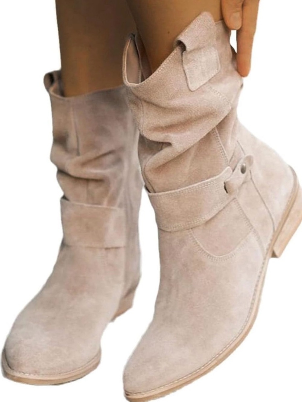 Geox Beige Suede Lace-Up Mid-Calf Boots - Picture 11 of 11